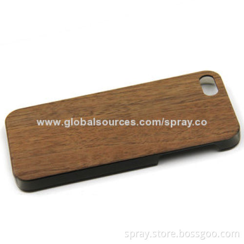 Genuine and Nature Wooden Cases for iPhone 5/5S with Hard Hybrid IMD, Easy to Install